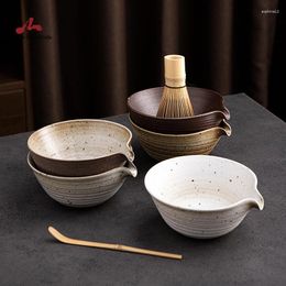 Teaware Sets TANGTPIN Japanese Jingdezhen Ceramic Matcha Set With Bamboo Whisk And Holders