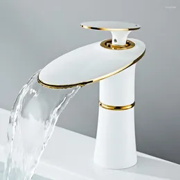 Bathroom Sink Faucets Modern Furniture Basin Faucet Cold And Water Waterfall For Single Handle Mixer Tap Deck Mount