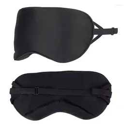 Towel Natural Real Silk Black Sleeping Eyes Mask Eyeshade Blinder