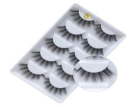 5 pairs 3D mink lashes false eyelashes natural makeup eyelash extension long cross volume soft fake eye lashes F8208159312