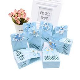 Gift Wrap 12 cute candy boxes baby shower gift ribbon decorations childrens Favourite packaging birthday bags party suppliesQ240511