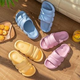 Slippers Women Summer Home Bathroom Shower Non Slip Deodorization Slides Super Soft Minimalist Style Couple Household Slipper