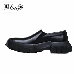 Casual Shoes Black& Street 2024 Thick Sole Designer Slip One Real Leather Handmade Customised Trainer Summer Loafer