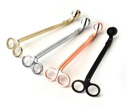 DHL Stainless Steel Snuffers Candle Wick Trimmer Rose Gold Scissors Oil Lamp Trim scissor Cutter7945755