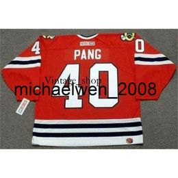 Vin Weng Men Women Youth DARREN PANG 1987 CCM Turn Back Away Hockey Jersey All Stitched Top-quality Any Name Any Number Goalie Cut
