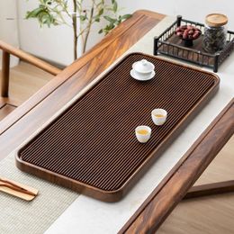 Tea Trays Whole Solid Wood Tray Large Size Chinese Wooden Decorative Drainage Type Board High-end Set Accessories