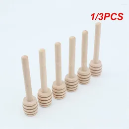 Spoons 1/3PCS Mini Wooden Honey Spoon Eco-Friendly Long Handle Mixing Stick Dessert Tool Stir Bar For Jar Kitchen Supplies