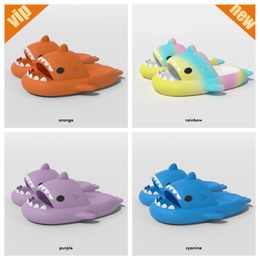 Shark Massage Bottom Slippers Couples Bathroom Slippers couple cute lovely Colours solid Hotel family Colours PU shower 2024 lover shark