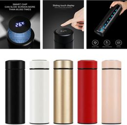 LED Temperature Display Thermos 500ml 17OZ Smart Vacuum Water Bottle 304 Stainless Steel Travel Thermos Coffee Water Bottle Z4904448494