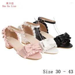 Casual Shoes Girl Gladiator Sandals Pumps 3 CM Low Heel Peep Toe Heels Woman Small Plus Size 30 - 43