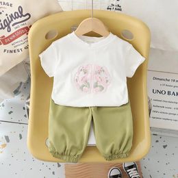 Clothing Sets Toddler Girl Outfits Summer Baby Girls Clothes 3 Years Chinese Style Embroidery Short Sleeve T-shirts And Shorts Two Piece