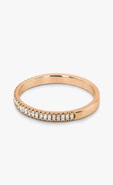 Simple round finger ring ladies and men039s microdrill rose gold couple wedding tail fashion jewelry9826060