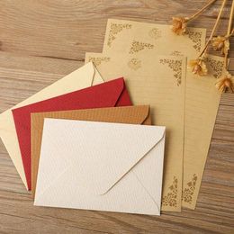 Gift Wrap 50pcs/lot Retro Texture Envelope For Wedding Invitations High-grade 16x11cm Paper Postcards Small Business Supplies Stationery