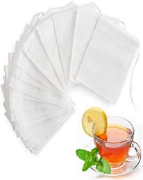 100 Pcs Nonwoven Disposable Filter Coffee Tools Empty Drawstring Seal Filters Teabags Herb Loose Tea Bag 810 cm2181206