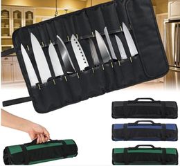 Storage Bags Chef Knife Bag Roll Carry Case Kitchen Cooking Portable Durable Oxford Cloth 22 Slot Pockets