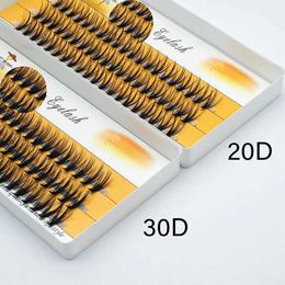 False Eyelashes 20D/30D personal eyelash cluster 60 bundles/box extension natural mink makeup tools wholesale Q240510