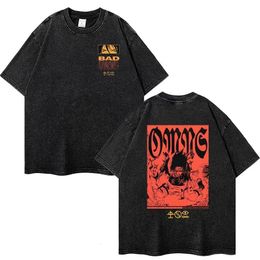 Bad Omen Rock Band Tour 2024 Washed T Shirt Men Women Clothing Hip Hop Vintage Short Sleeve T-shirt Cotton Tee Shirts 240424