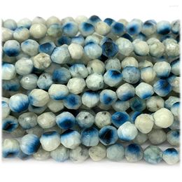 Loose Gemstones Veemake Natural Raw Mineral White Blue Stone Glacierite Nugget Free Form Hand Cut Faceted Beads 08229