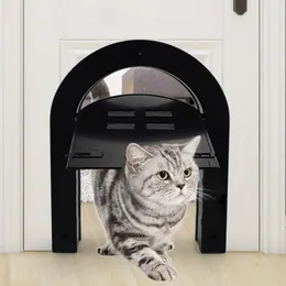 Cat Carriers Pet Dog Screen Door Free Entry Magnetic With Window Sturdy For Dogs Cats Wall