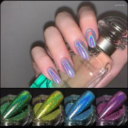 Nail Glitter 1Box Universal Laser Mirror Effect Powder Holographic Chrome Shinning Pigment Dust Manicure Decoration