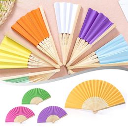 Decorative Figurines 1Pc Paper Bamboo Folding Hand Fan Wedding Party Fans Decor Art Craft Chinese Dance Held Home Ornaments Gifts