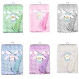 Blankets Baby Blanket & Swaddling Thermal Soft Fleece Winter Solid Bedding Set Cotton Quilt Infant Swaddle Born