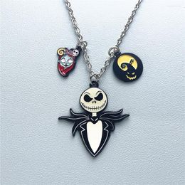 Chains JYYH Horror Halloween Cartoon Anime Surrounding Suit Skeleton Necklace High Quality Metal Jewellery Gift Wholesale