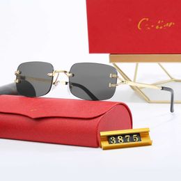 Brand Frameless sunglasses for men classic high-end and fashionable women Sunglasses