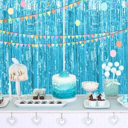 Party Decoration 2pcs Set For Birthday Tinsel Curtain Backdrop Fringe Curtains Decorations Streamers