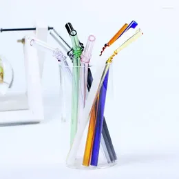 Drinking Straws Special Fine Curved Glass Pipet Environmental Health Baby Art Pipette Eco-friendly SN1153