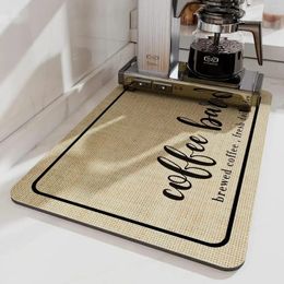 Table Mats 1pc Kitchen Super Absorbent Mat Coffee Dish Draining Drying Quick Dry Bathroom Drain Pad Faucet Placemat