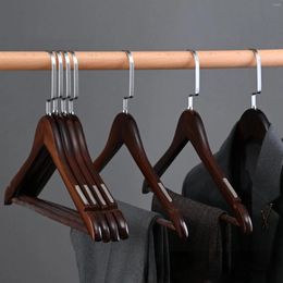 Hangers 10PCS Retro Wooden Non Slip Shirt Clothes Hanger With 360° Rotating Hook Wardrobe Organiser Coat Rack For Dress Jacket