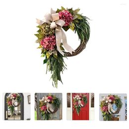 Decorative Flowers Simulation Garland Door Hanging Rustic Wedding Decorations Wall Pendant Scene Prop Plastic Ornament