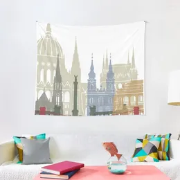 Tapestries Budapest Skyline Poster Tapestry Cute Room Things Decorative Paintings