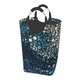 Laundry Bags Abstract Ocean Wave Dot Design A Dirty Clothes Pack