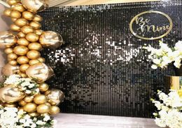 Party Decoration Aluminum Foil Sequin Wall Glitter Backdrop Curtain Birthday Background Wedding Decor Baby Shower4733021