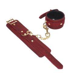High Quality Genuine Leather Handcuffs Exotic Accessories BDSM Bondage Flirting Restraints Ankle Cuffs Slave Sex Toys for Couples6449597