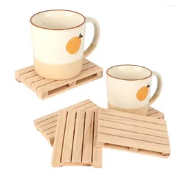 Table Mats Pallet Sturdy Construction Natural Wood Whiskey Cocktail Drinks Desktop Ornament For Home/Party/Office