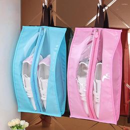 Storage Bags Shoe Pouch Damp-proof Packaging Bag With Hanging Hole Waterproof Shoes Closet Organiser Daily Use