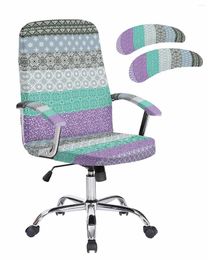 Chair Covers Bohemian Style Tribal Art Elastic Office Cover Gaming Computer Armchair Protector Seat