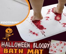 Bath Mats Quality Doormat Horror Blood Mat Bloody Colour Changing Footprint AntiSlip Home Party Halloween Decoration6651267
