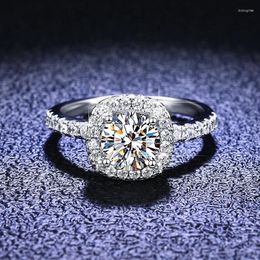 Tapestries N30 0.5ct 1ct 2ct 3ct Moissanite Ring Women 925 Sterling Silver D Color VVS Pass Diamond Test Wedding Band