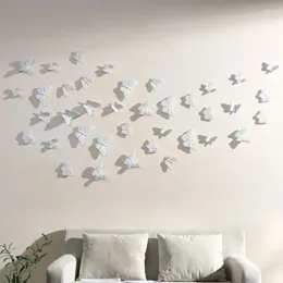 Decorative Figurines Nordic Creative White Butterfly Ornaments Modern Minimalist Room Background Ceramic Wall Hanging Living