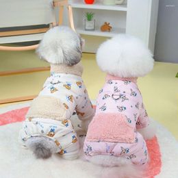 Dog Apparel Pet Jumpsuit Autumn Winter Fashion Cartoon Sweater Small Cute Harness Cat Desinger Clothes Puppy Pajamas Yorkshire Chihuahua