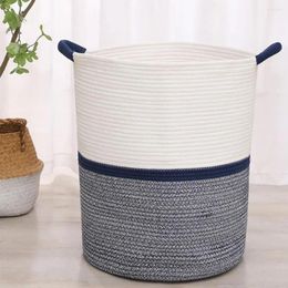 Laundry Bags Cotton Rope Woven Basket Capacity Storage With Easy Carry Handles For Home Organisation Toy Clothes