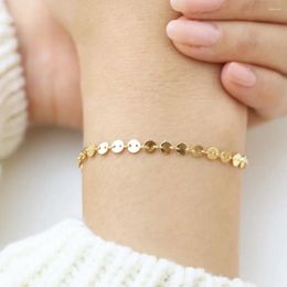 Link Bracelets Women Not Fade Adjustable Stainless Steel Bracelet Chain For Friend Dainty Wholesale Jewellery