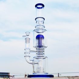 17 Inch Heady Glass Bong Heavy Thick Multi Colour Beaker Bong Ice Catcher Jellyfish Philtre Hookah Glass Bong Dab Rig Recycler Water Bongs 14mm US Warehouse