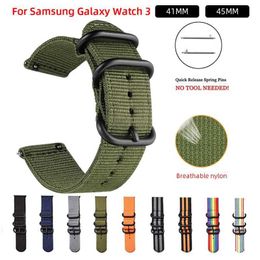 Watch Bands 18mm 24mm 22mm 20mm woven nylon sports belt suitable for Samsung Galaxy 40/44mm belt suitable for Amazfit fabric classic belt Q240510
