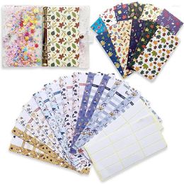 Gift Wrap A6 PVC Budget Binder Planner Organiser With Cash Envelopes For Budgeting Expense Sheets