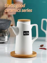 Storage Bottles Ceramic Oyster Sauce Pot Kitchen Supplies Household Soy And Vinegar Cruet Leak-Proof Set Oil Tank